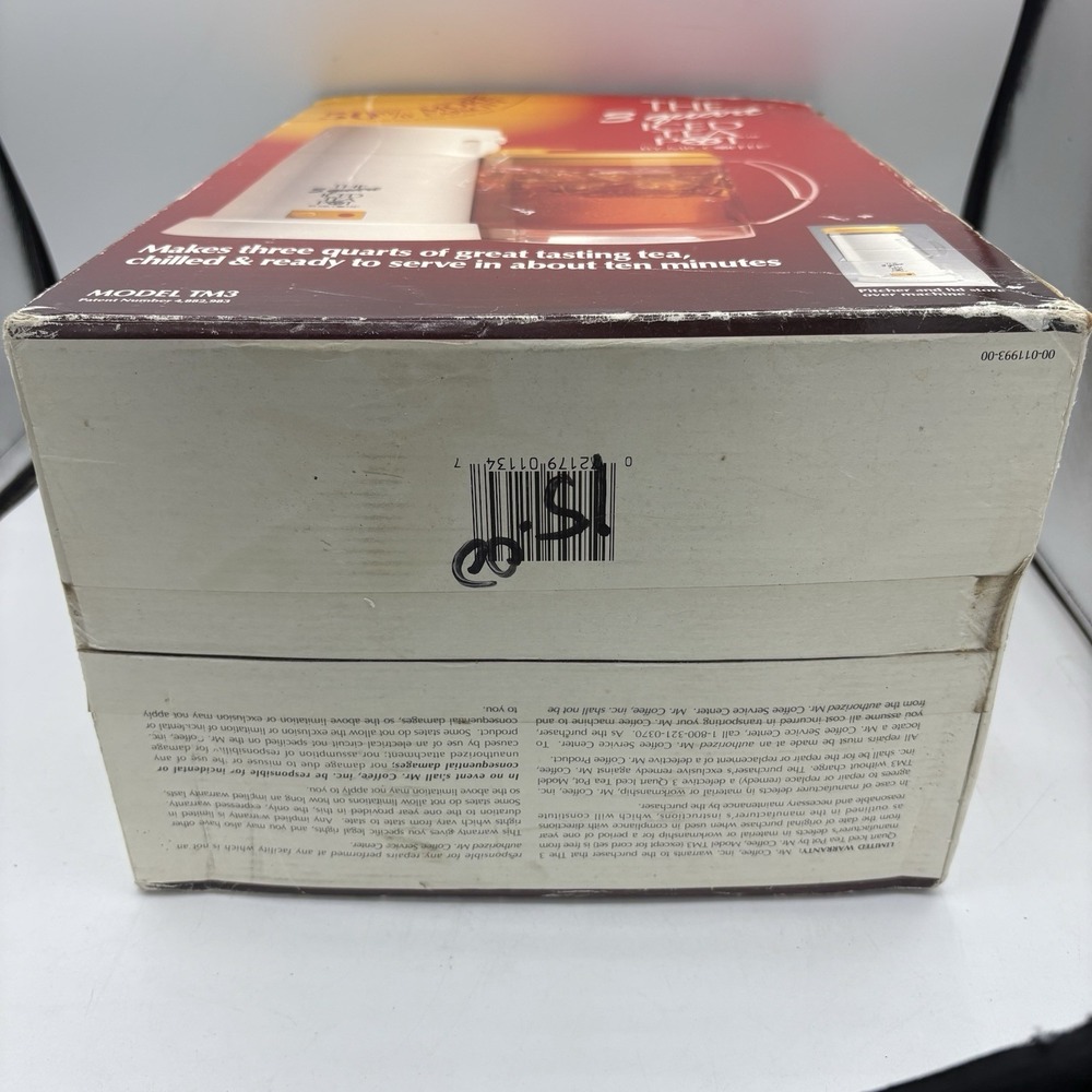 Mr Coffee The 3 Quart Iced Tea Pot Maker Model TM3 Open Box - Picture 7 of 7